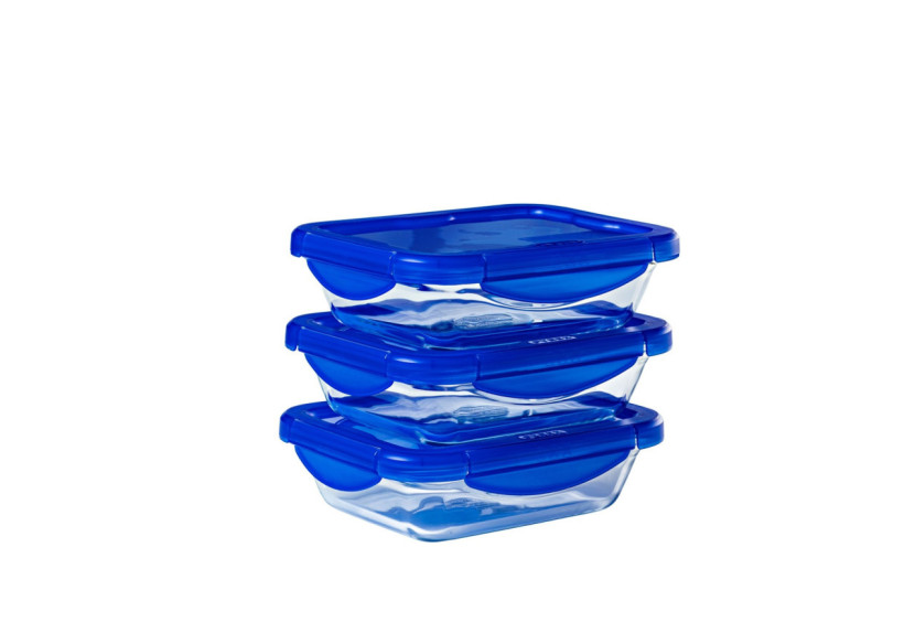 Lunchbox Cook & Go - Set de 3 récipients 800 ml - PY 286237 - Pyrex Lunchbox Cook & Go - Set de 3 récipients 800 ml - PY 286237 - Pyrex