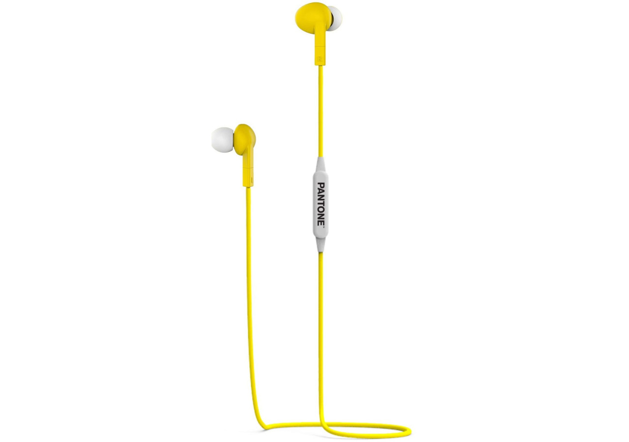 Écouteurs In-Ear Pantone - Bluetooth Jaune avec Microphone - CE 361795 - Celly