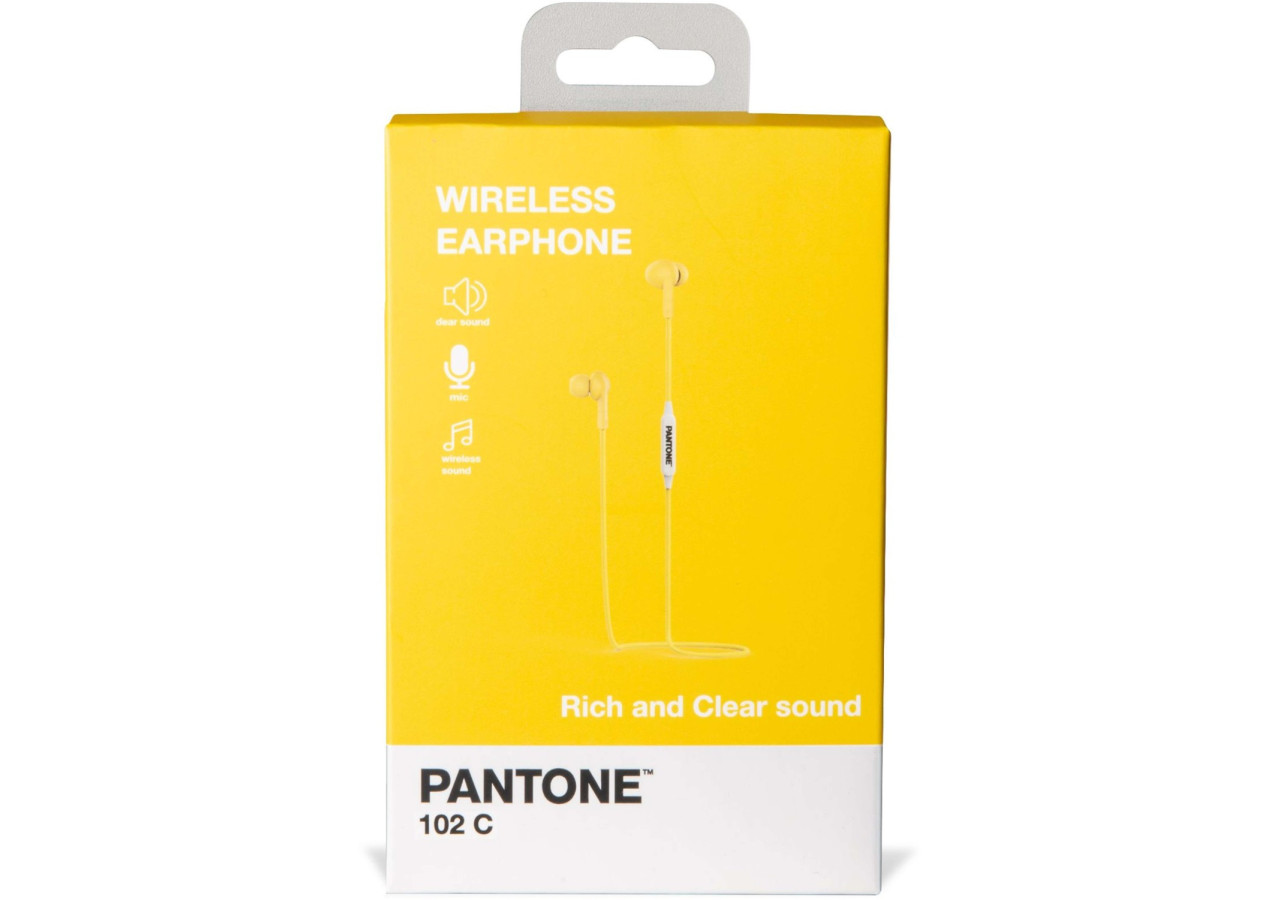 Écouteurs In-Ear Pantone - Bluetooth Jaune avec Microphone - CE 361795 - Celly