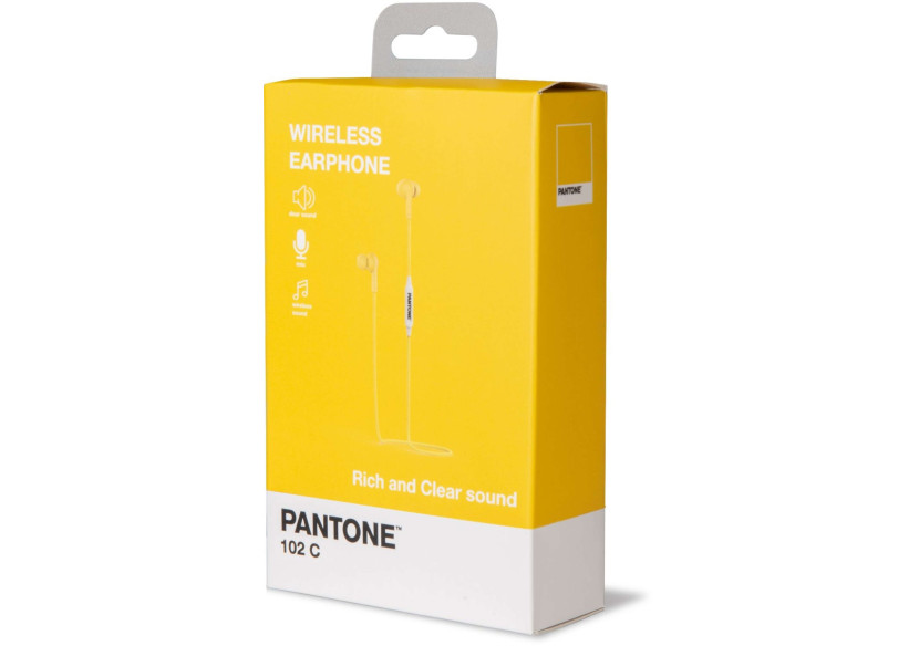 Écouteurs In-Ear Pantone - Bluetooth Jaune avec Microphone - CE 361795 - Celly