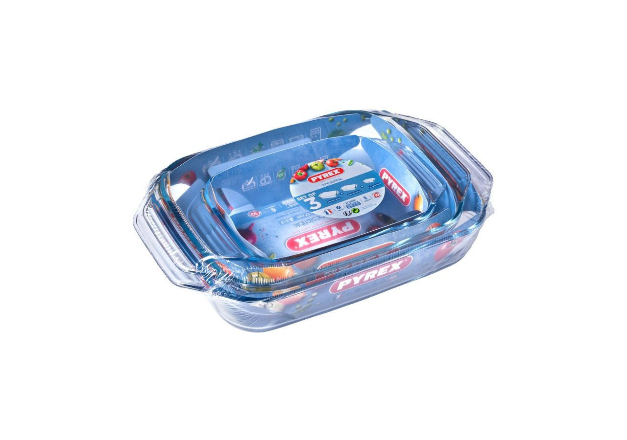 Set de 3 Plats à Four Irresistible - Verre Borosilicaté - PY 277990 - Pyrex