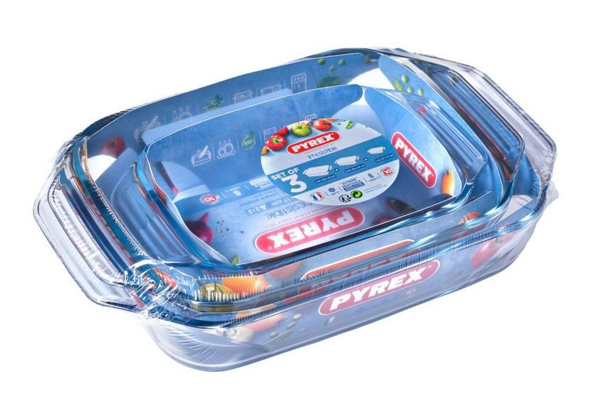 Set de 3 Plats à Four Irresistible - Verre Borosilicaté - PY 277990 - Pyrex