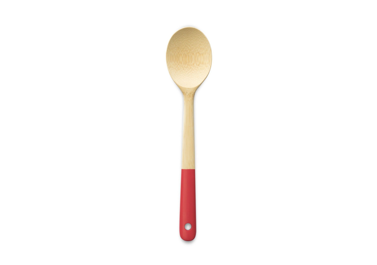 Cuillère de Cuisine en Bambou - 30 cm Rouge - PE 813714 - Pebbly