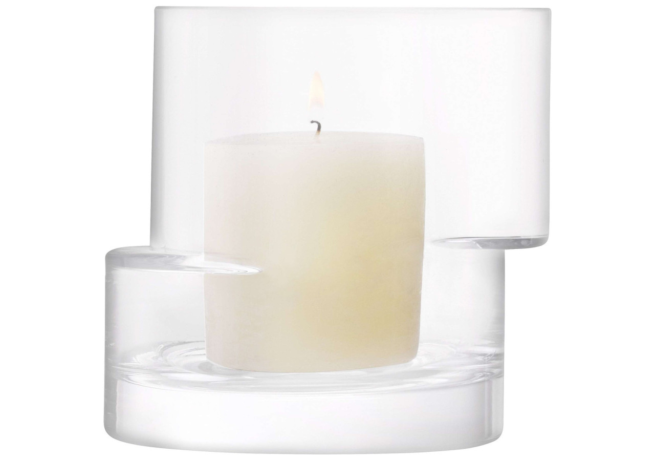 Bougeoir Tier avec Bougie - Élégance en Verre de 13,5 cm - LS 580550 - L.S.A.