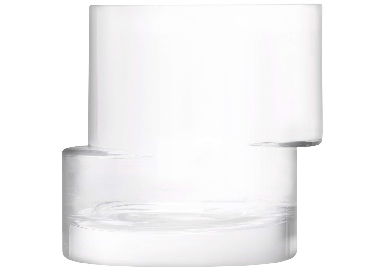 Bougeoir Tier avec Bougie - Élégance en Verre de 13,5 cm - LS 580550 - L.S.A.