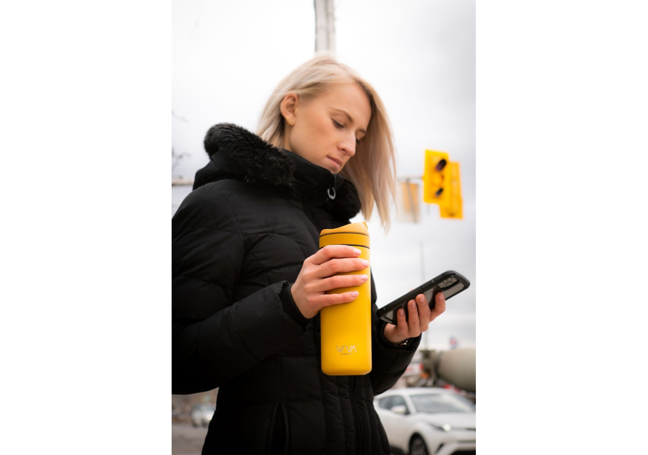 Bouteille Rechargeable avec Filtre 460 ml - Idéale pour Thé et Café - VI 820527 - Viva