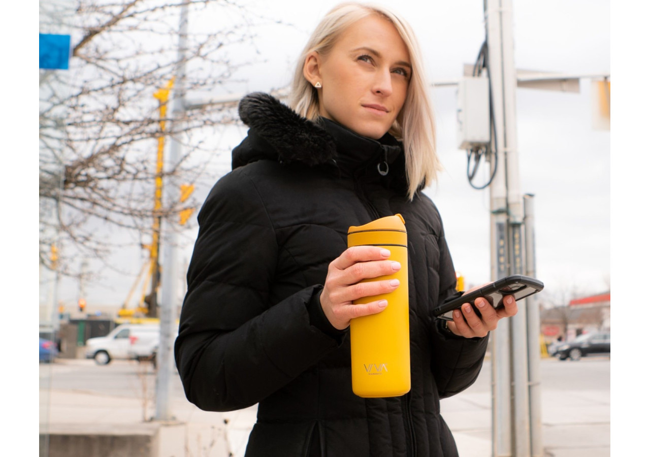 Bouteille Rechargeable avec Filtre 460 ml - Idéale pour Thé et Café - VI 820527 - Viva