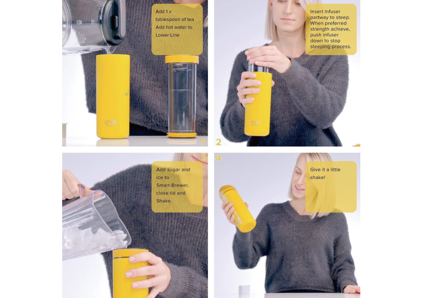 Bouteille Rechargeable avec Filtre 460 ml - Idéale pour Thé et Café - VI 820527 - Viva