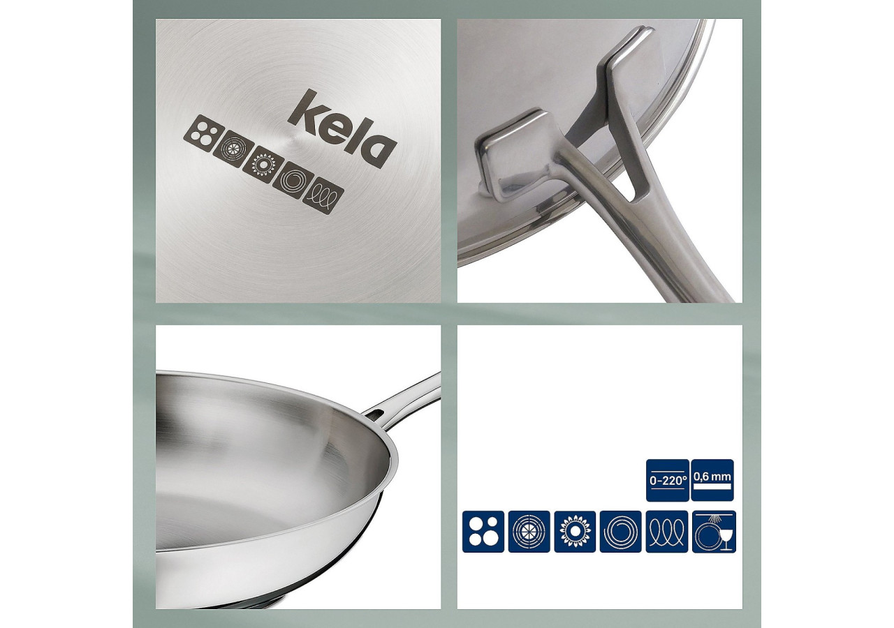 Poêle Flavoria 24 cm - Acier Inoxydable Énergétique - KE 101885 - Kela Keuken