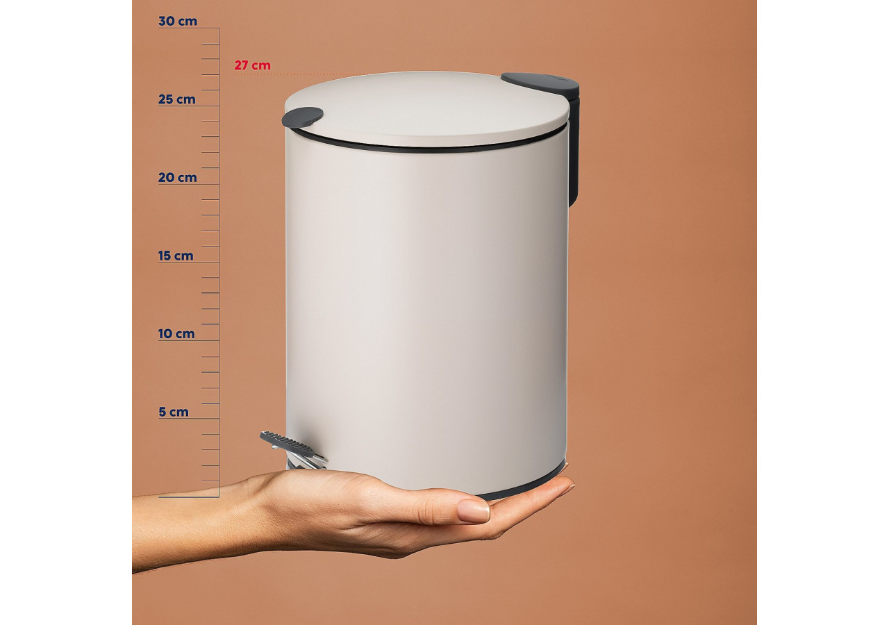 Poubelle Cosmétique Mats avec Pédale - 5 Litres - KE 237041 - Kela Badkamer