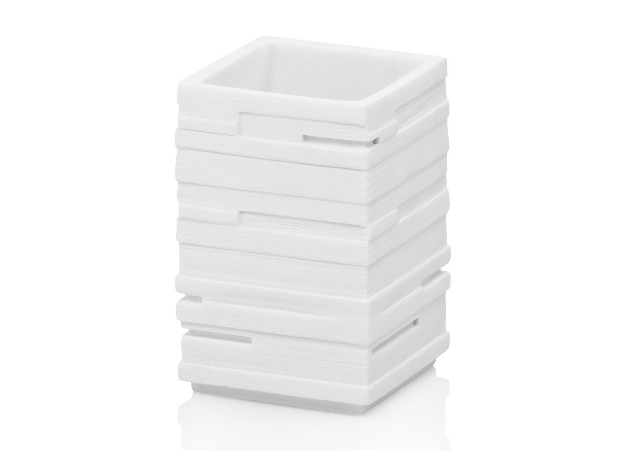 Gobelet Posidon - Polyresine blanche pour salle de bain - KE 240058 - Kela Badkamer