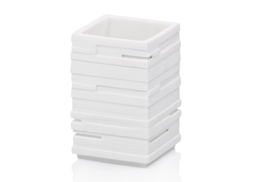 Gobelet Posidon - Polyresine blanche pour salle de bain - KE 240058 - Kela Badkamer Gobelet Posidon - Polyresine blanche pour salle de bain - KE 240058 - Kela Badkamer