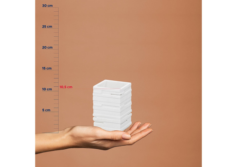 Gobelet Posidon - Polyresine blanche pour salle de bain - KE 240058 - Kela Badkamer Gobelet Posidon - Polyresine blanche pour salle de bain - KE 240058 - Kela Badkamer