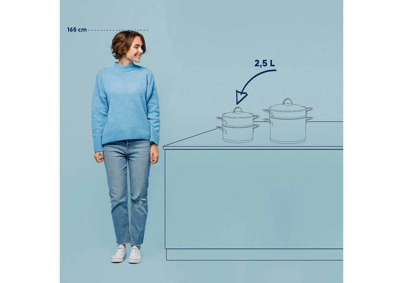 Cocotte Vapeur Cailin - 2,4 litres en inox - KE 109942 - Kela Keuken