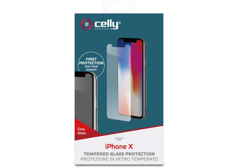Protection écran en verre Easy Glass pour iPhone Xs/X/11 Pro - Anti-rayures - CE 730347 - Celly Protection écran en verre Easy Glass pour iPhone Xs/X/11 Pro - Anti-rayures - CE 730347 - Celly
