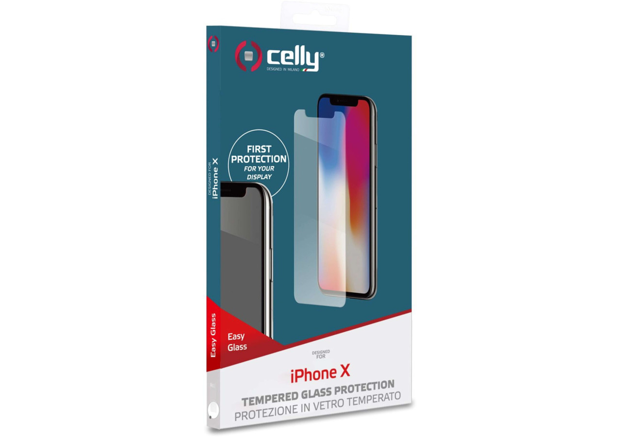 Protection écran en verre Easy Glass pour iPhone Xs/X/11 Pro - Anti-rayures - CE 730347 - Celly