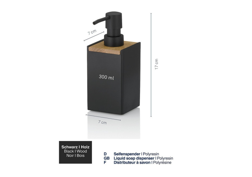 Distributeur de savon Cube - 300 ml, design moderne - KE 236891 - Kela Badkamer Distributeur de savon Cube - 300 ml, design moderne - KE 236891 - Kela Badkamer