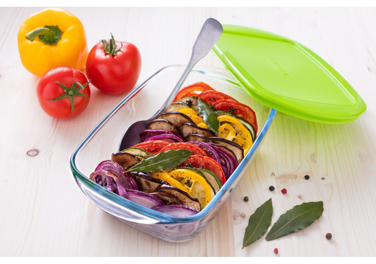 Plat Cook & Store - Rectangulaire 1,6 litre avec couvercle - PY 023078 - Pyrex