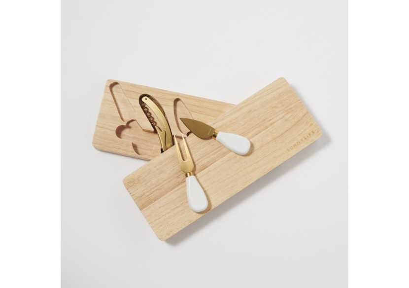 Planche à fromage de pique-nique - Acacia avec couteau et ouvre-bouteille - SL 056554 - Sunnylife Planche à fromage de pique-nique - Acacia avec couteau et ouvre-bouteille - SL 056554 - Sunnylife