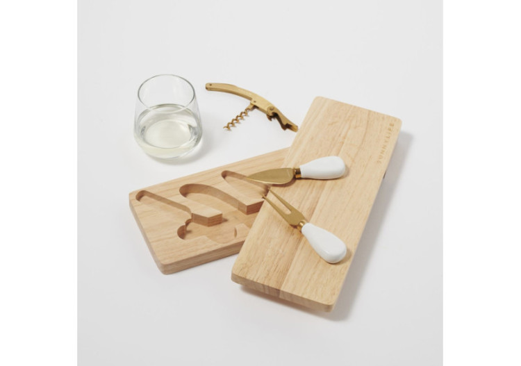 Planche à fromage de pique-nique - Acacia avec couteau et ouvre-bouteille - SL 056554 - Sunnylife 2