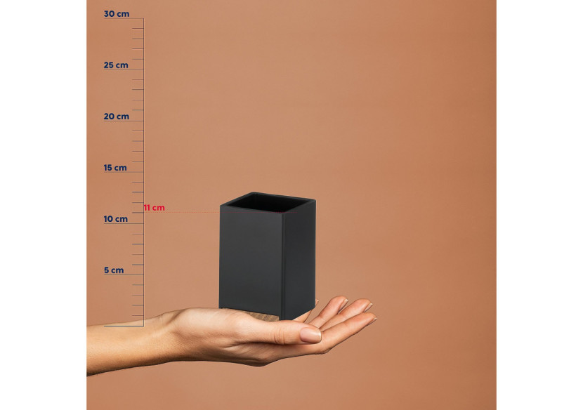 Bec de salle de bain Cube - Tasse noire élégante - KE 236877 - Kela Badkamer