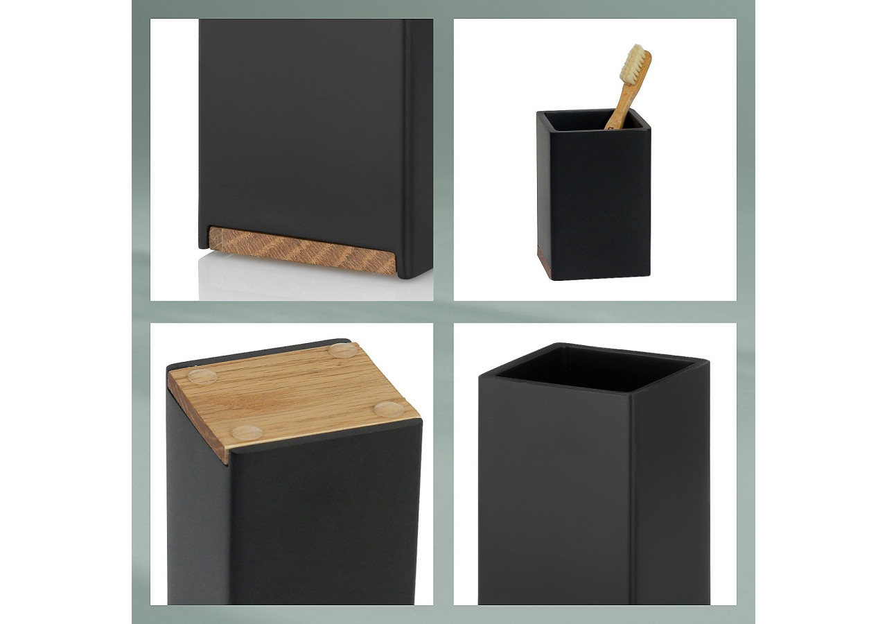 Bec de salle de bain Cube - Tasse noire élégante - KE 236877 - Kela Badkamer