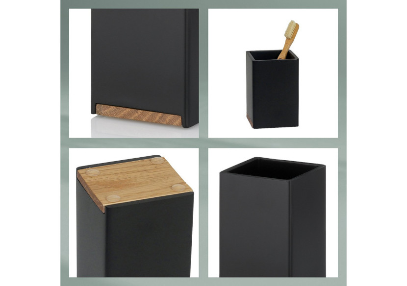 Bec de salle de bain Cube - Tasse noire élégante - KE 236877 - Kela Badkamer