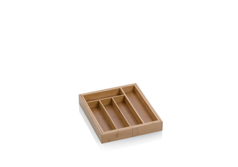 Bac à couverts extensible Kalma - 28 x 39 x 5 cm en bambou - KE 120121 - Kela Keuken
