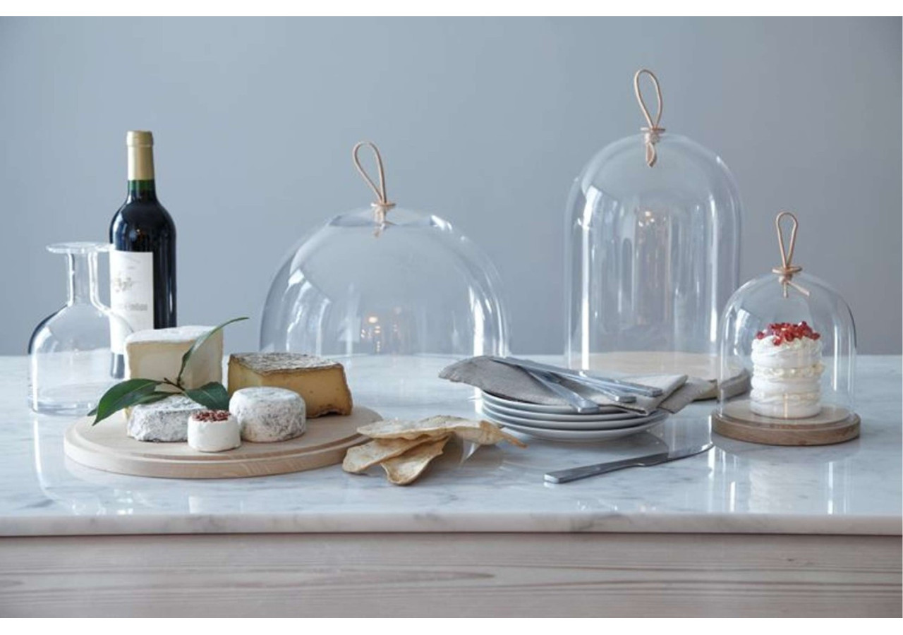 Plateau de Service Ivalo - 15 cm avec cloche en verre élégante - LS 510540 - L.S.A.