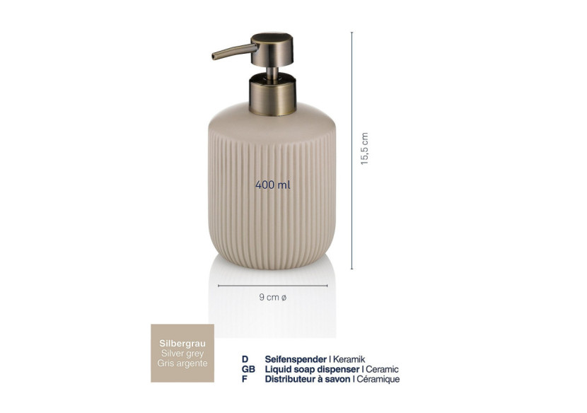 Distributeur de Savon Adele - Design élégant en céramique - KE 237409 - Kela Badkamer Distributeur de Savon Adele - Design élégant en céramique - KE 237409 - Kela Badkamer