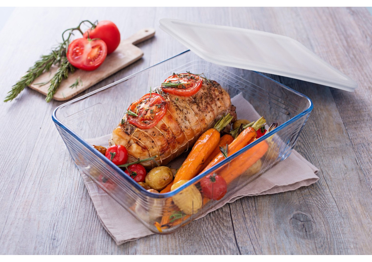 Plat Cook & Freeze - Rectangulaire 25x19 cm avec couvercle - PY 000728 - Pyrex