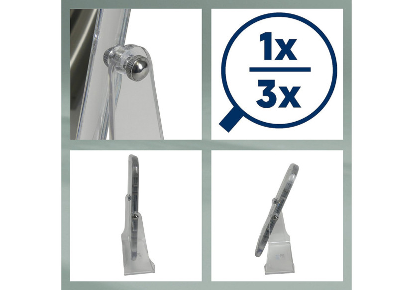 Miroir FIONA - 21 cm, rectangulaire avec grossissement - KE 207198 - Kela Badkamer Miroir FIONA - 21 cm, rectangulaire avec grossissement - KE 207198 - Kela Badkamer