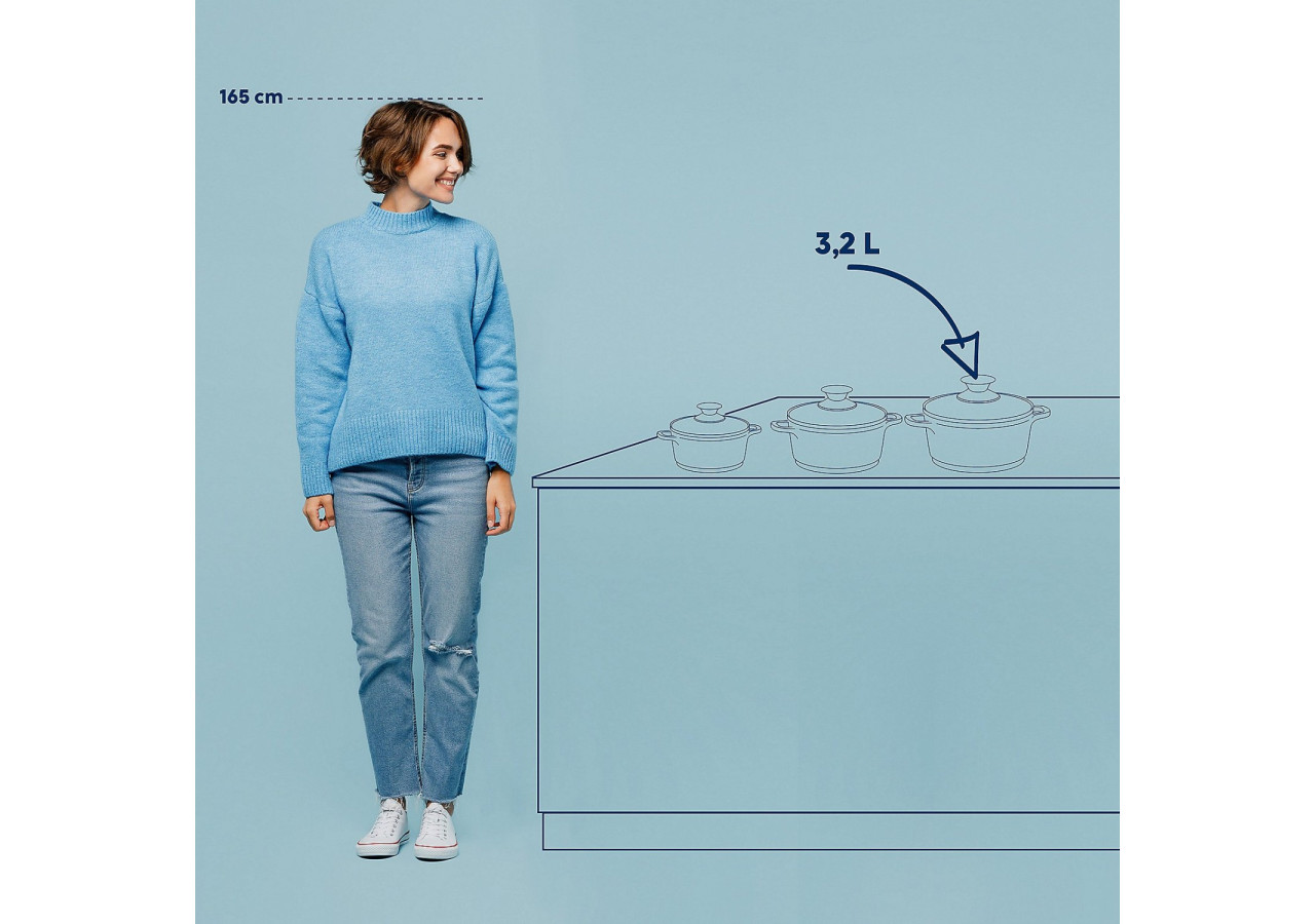 Casserole Kerros avec Couvercle - 3,2 Litres en Aluminium - KE 115523 - Kela Keuken