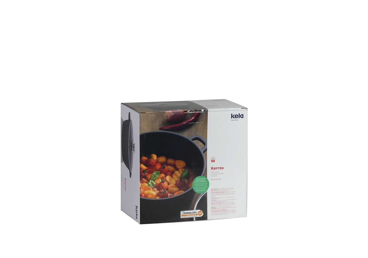 Casserole Kerros avec Couvercle - 3,2 Litres en Aluminium - KE 115523 - Kela Keuken