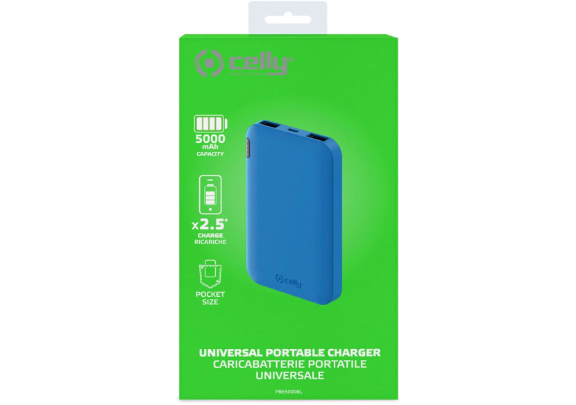 Powerbank Energy 5000mAh - Chargeur Pratique et Compact - CE 751540 - Celly Powerbank Energy 5000mAh - Chargeur Pratique et Compact - CE 751540 - Celly