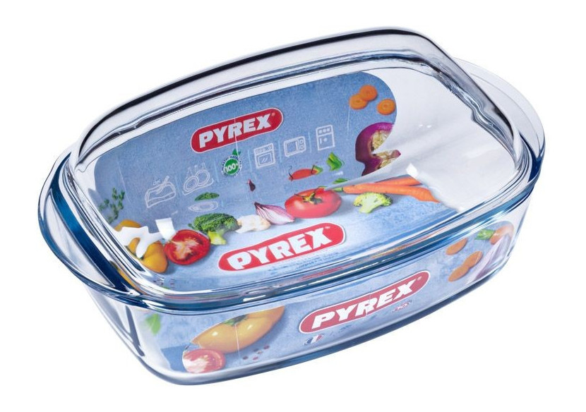 Plat Rectangulaire Essentials avec Couvercle - 4,5 L, Pyrex - PY 269667 - Pyrex