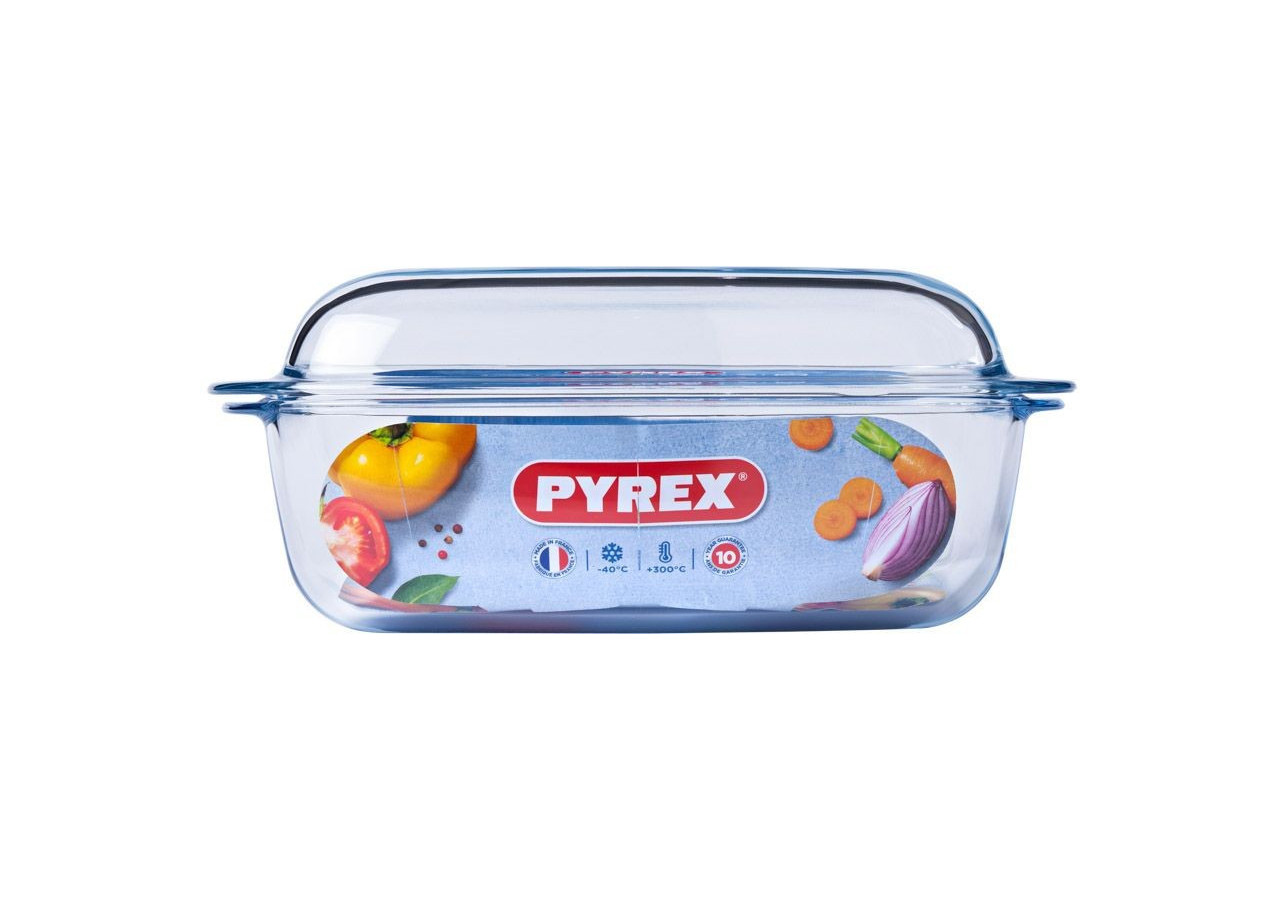 Plat Rectangulaire Essentials avec Couvercle - 4,5 L, Pyrex - PY 269667 - Pyrex