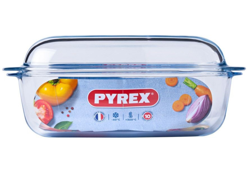 Plat Rectangulaire Essentials avec Couvercle - 4,5 L, Pyrex - PY 269667 - Pyrex