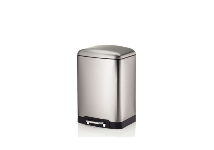 Poubelle Davino avec Pédale - 12 L en Acier Inoxydable Mat - KE 109027 - Kela Badkamer