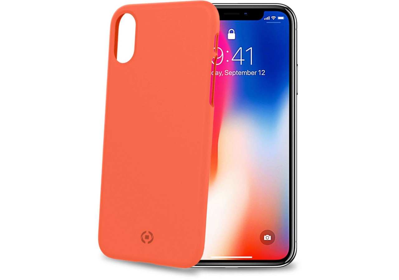 Coque Shock pour iPhone X/Xs - Protection Élégante en Orange - CE 749707 - Celly