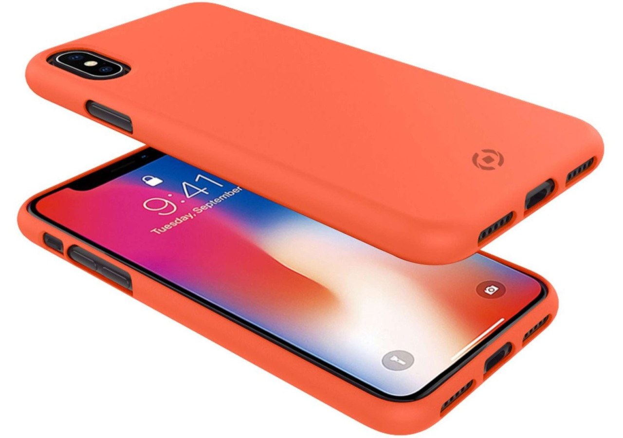 Coque Shock pour iPhone X/Xs - Protection Élégante en Orange - CE 749707 - Celly
