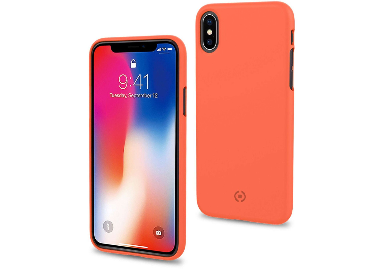 Coque Shock pour iPhone X/Xs - Protection Élégante en Orange - CE 749707 - Celly