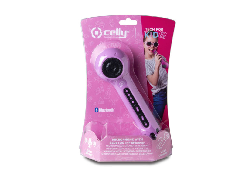 Microphone Celly Tech for Kids - Bluetooth et Haut-parleur 3 Watt - CE 752639 - Celly