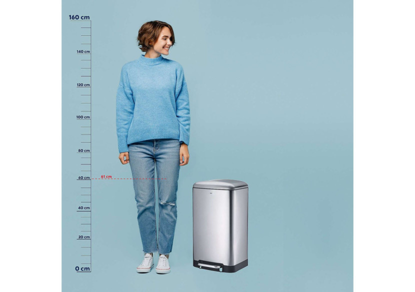 Poubelle Pédale Davino 30 Litres - Design Élégant et Silencieux - KE 109034 - Kela Badkamer Poubelle Pédale Davino 30 Litres - Design Élégant et Silencieux - KE 109034 - Kela Badkamer