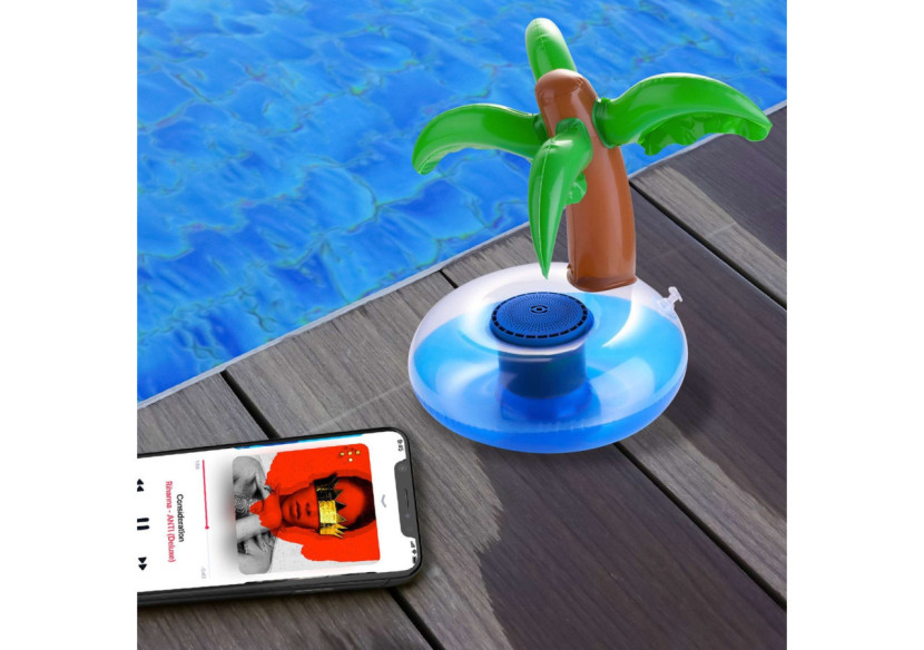 Palmier Gonflable avec Haut-Parleur - Ambiance Festive au Bord de la Piscine - CE 752103 - Celly