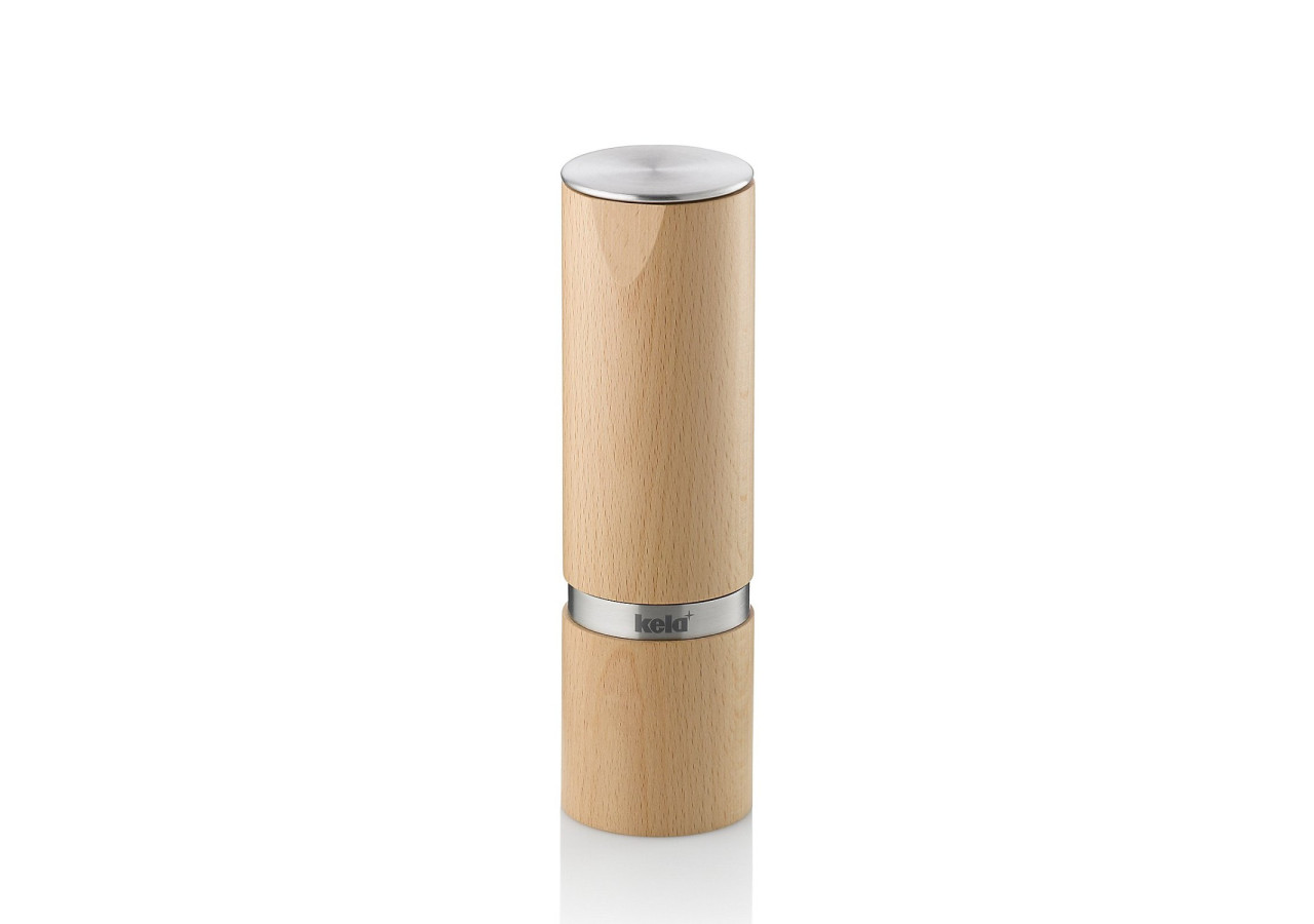 Moulin à sel et poivre Kauri - Bois de hêtre et acier inoxydable 5,5 x 18 cm - KE 121913 - Kela Keuken