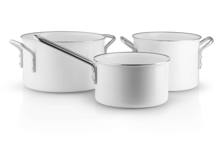 Set de Casseroles Eva Trio White Line - 3 pièces en Aluminium - ET 070133 - Eva Trio