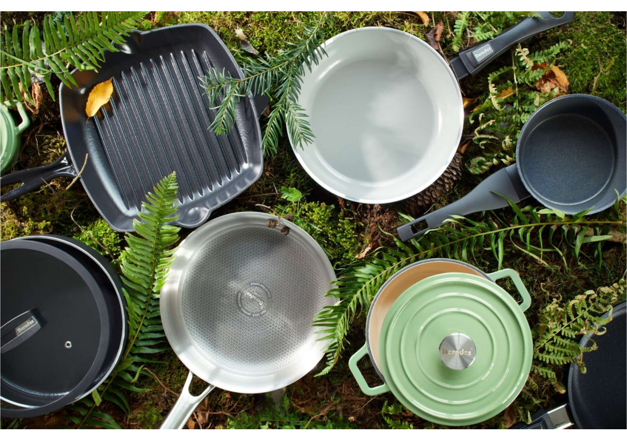 Poêle B.Green avec Couvercle en Verre - 28 cm Écologique - BD 461065 - Berndes