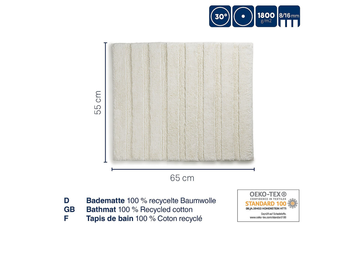 Tapis de Bain Megan - 65x55 cm Antidérapant - KE 235924 - Kela Badkamer