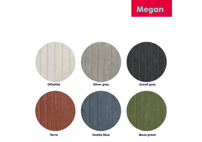 Tapis de Bain Megan - 65x55 cm Antidérapant - KE 235924 - Kela Badkamer Tapis de Bain Megan - 65x55 cm Antidérapant - KE 235924 - Kela Badkamer